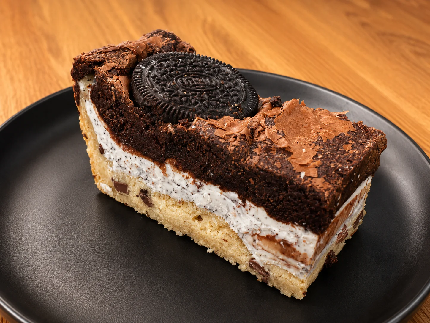 Freshly baked chocolate brookie