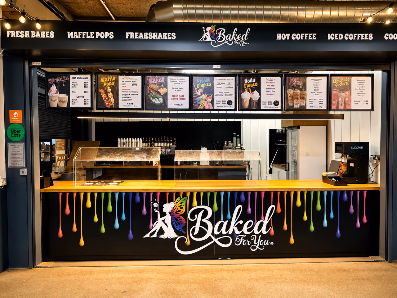 The Baked For You counter inside Five Valleys Food Hall